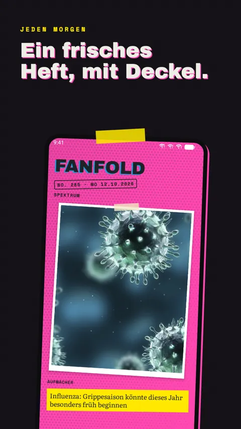 Fanfold Android-Handy und Feature-Grafik (de)