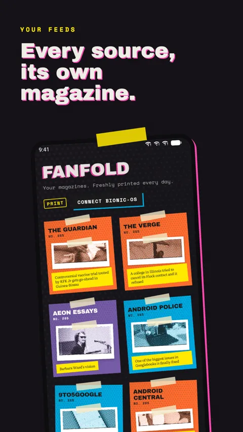 Fanfold Android-Handy und Feature-Grafik (en)
