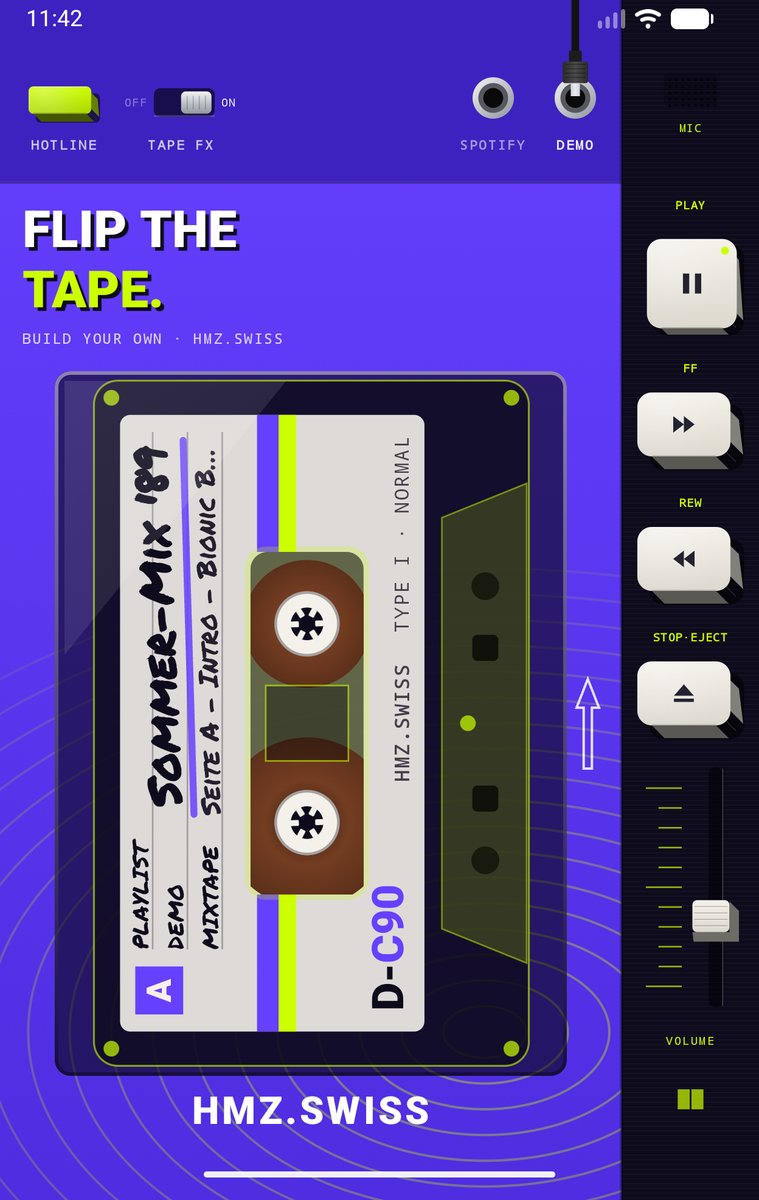 Zugeklappt: der Walkman (Skin HMZ.swiss)